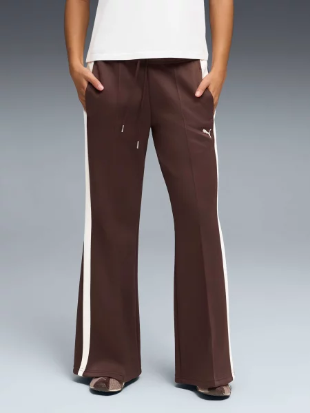 Штани спортивні PUMA T7 Relaxed Flared Pants комбінований верх коричневий