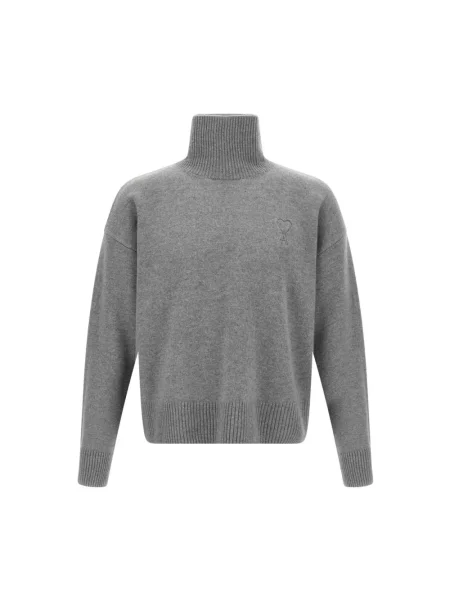 Lniany golf Ami Paris szary