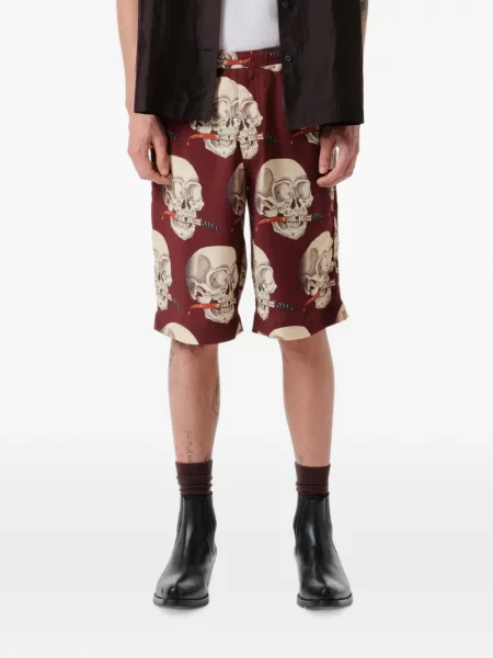 Pantaloni scurți Endless Joy cu imagine roșu