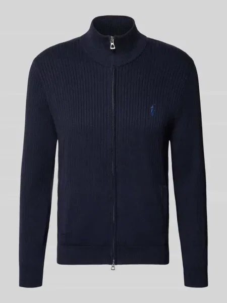 Kurtka z dzianiny z zamkiem błyskawicznym Polo Ralph Lauren niebieska