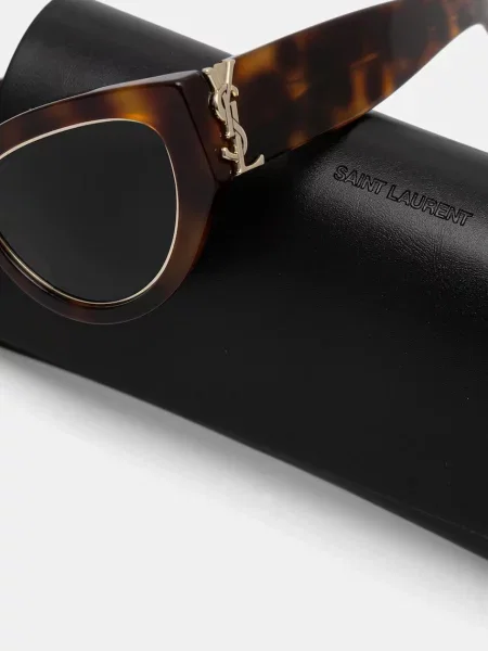 Солнцезащитные очки Saint Laurent зеленые
