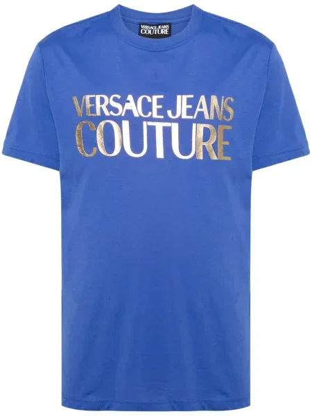 Koszulka Versace Jeans Couture niebieska