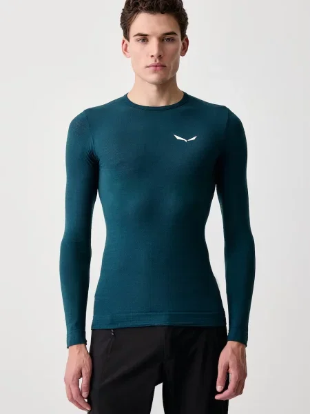 Salewa longsleeve termoaktywny z wełną Zebru Medium granatowa