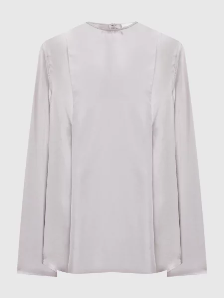 Блуза ADALYN із шовку Lou Lou Studio сіра