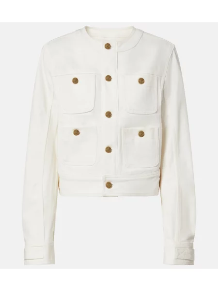 Geacă de blugi Balmain alb