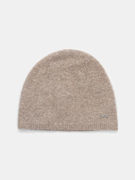 BOSS căciulă de cașmir bej