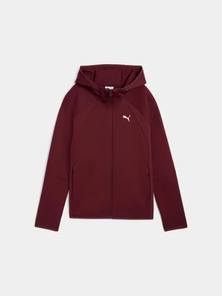 Кофта спортивна PUMA Evostripe Full-zip Hoodie комбінований верх червоний