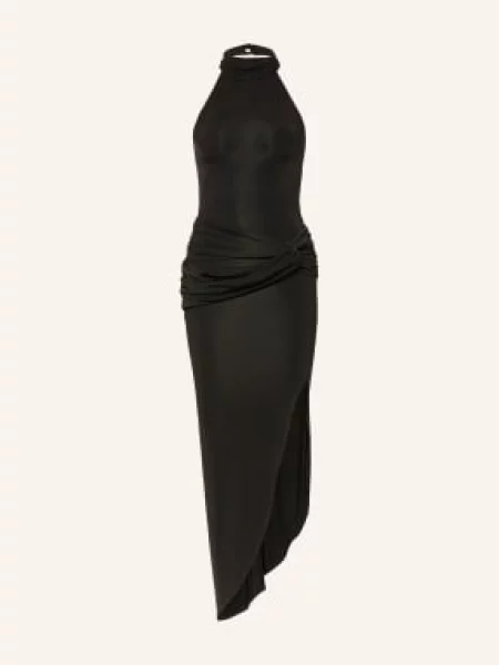 Undress Code Sukienka Koktajlowa Dreamlike Z Dżerseju schwarz czarna