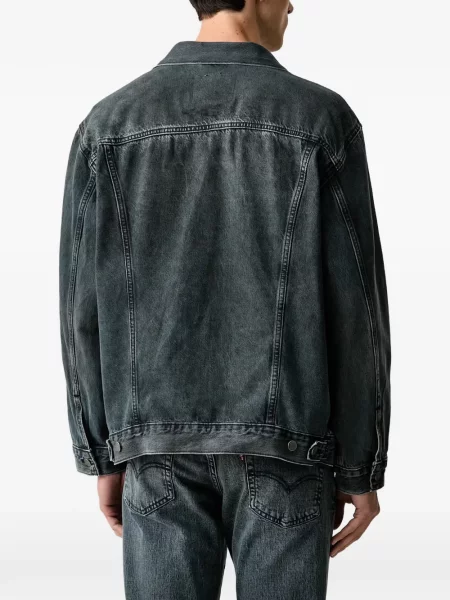 Pantaloni scurți din denim Levi's® din dantelă zdrențuiți cu talie înaltă albastru