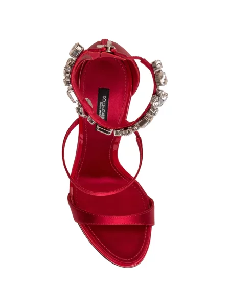 Sandale Dolce & Gabbana din satin roșu