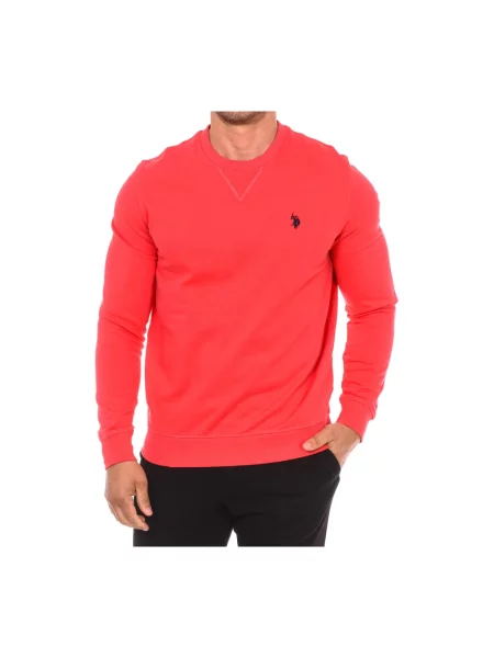 Bluza U.s Polo Assn. z okrągłym dekoltem czerwona