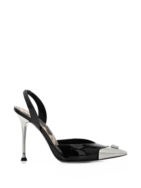 Pantofi cu toc Philipp Plein slingback negru