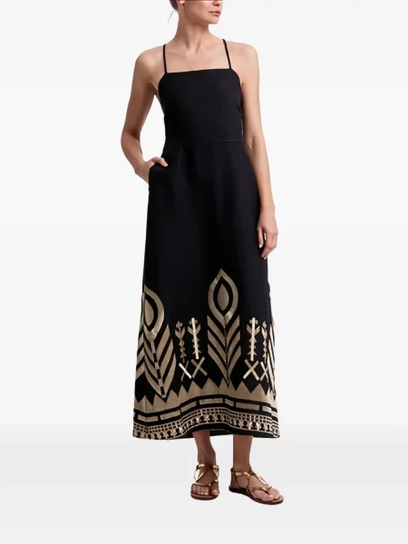 Maxi rochie maxi Greek Archaic Kori de costum cu bretele negru