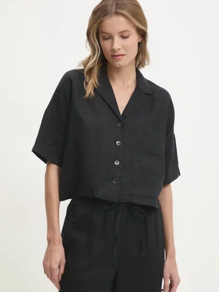 Dkny cămașă cu guler clasic regular negru