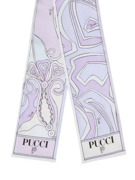 Fular Pucci de mătase cu imagine violet