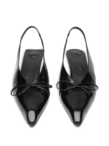 Pantofi cu toc Jacquemus cu funde negru