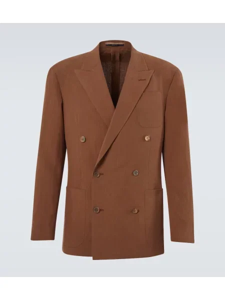 Lenvászon zakó Dunhill barna