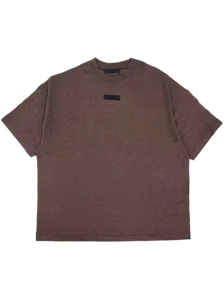 Tricou Fear Of God Essentials cu aplicații maro