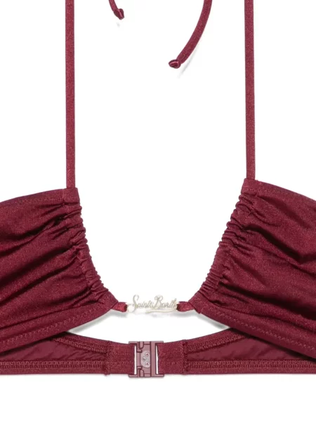Bikini Mc2 Saint Barth veze s halter ovratnikom crvena
