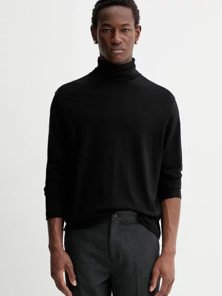 Tricou mânecă lungă Marc O'polo de lână negru