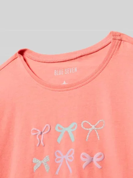 T-shirt z okrągłym dekoltem i nadrukiem z motywem Blue Seven
