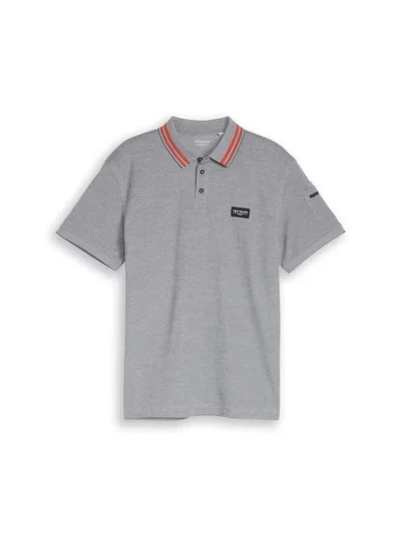 TOM TAILOR Majica pegasto / temno oranžna siva