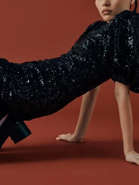 Rochie maxi In The Mood For Love cu paiete negru