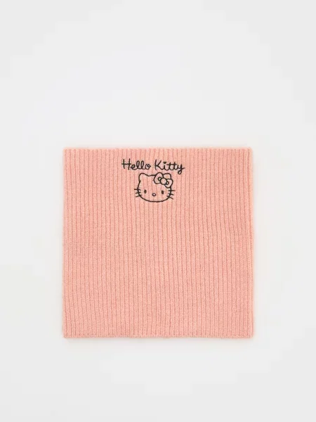 Reserved Hello Kitty nákrčník s výšivkou broskvová