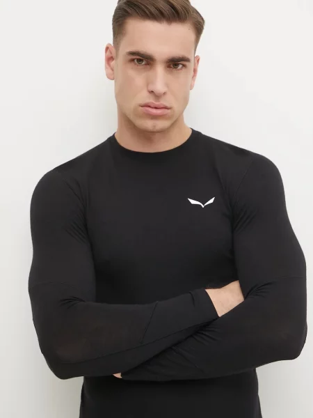 Longsleeve termoaktywny Salewa Cristallo Warm Amr black out czarna