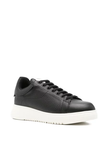 Sneakerși Emporio Armani din piele negru