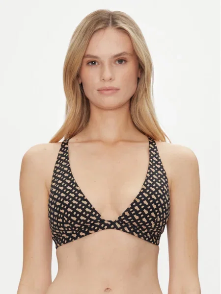 BOSS Bikini felső Bb Monogram fekete
