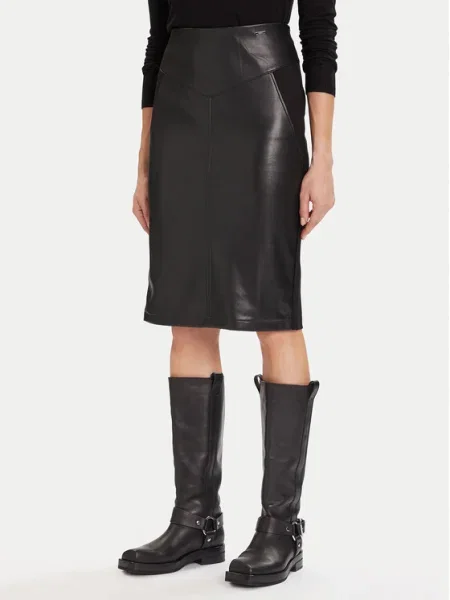 Morgan Пола от имитация на кожа черен