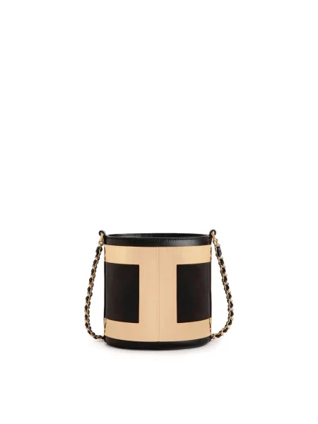 Kapelusz Elisabetta Franchi z logo czarny