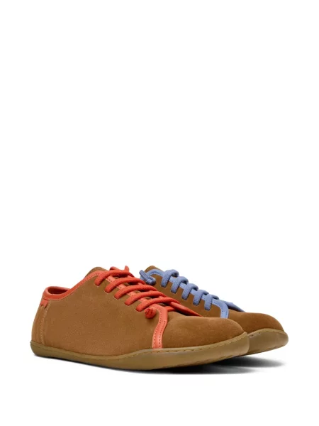 Sneakerși Camper cu șireturi din piele de căprioară maro