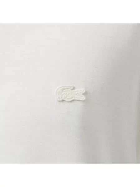 Lacoste T-Shirt Z Okrągłym Dekoltem Regular Fit biały