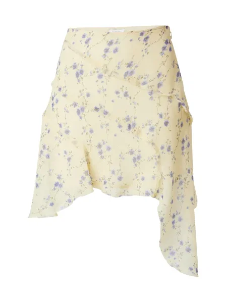 TOPSHOP Fustă / deschis / galben pastel / oliv albastru