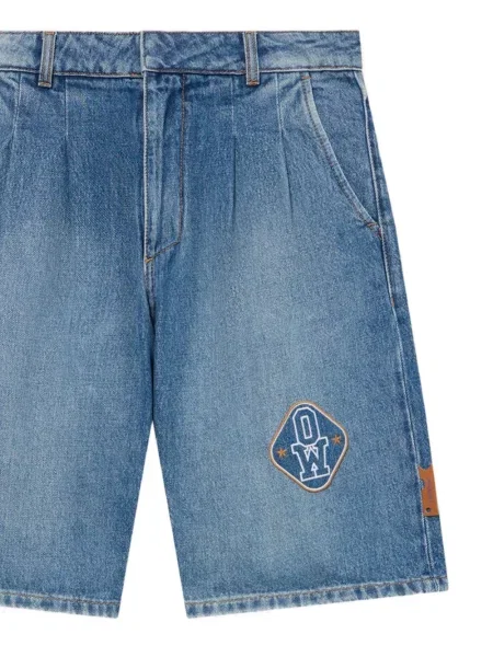 Pantaloni scurți din denim Off-white alb