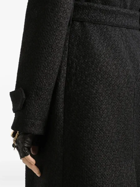 Trenci Dolce & Gabbana din tweed negru