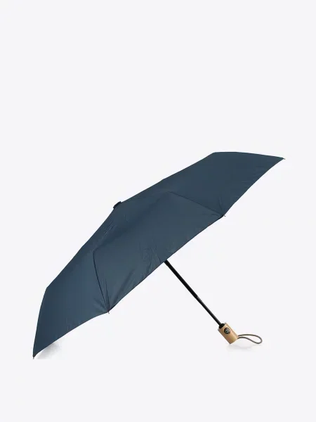 Parasol automatyczny z drewnianą rączką granatowy