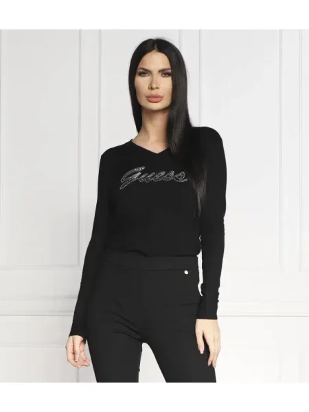 GUESS Pulover PASCALE VN LS negru