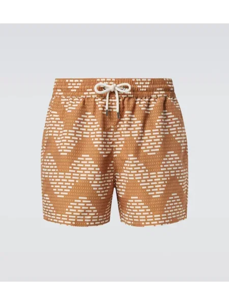 Plavalne hlačke Frescobol Carioca s potiskom rjava