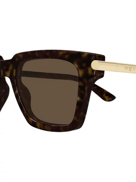 Čtvercové sluneční brýle Alexander Mcqueen hnědé