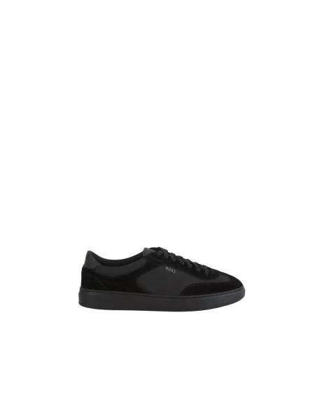 Sneakersy Boss skórzane czarne