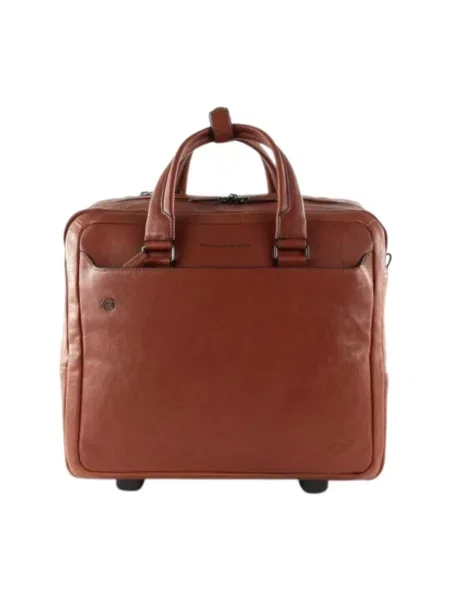Torba na laptopa Piquadro skórzana czarna