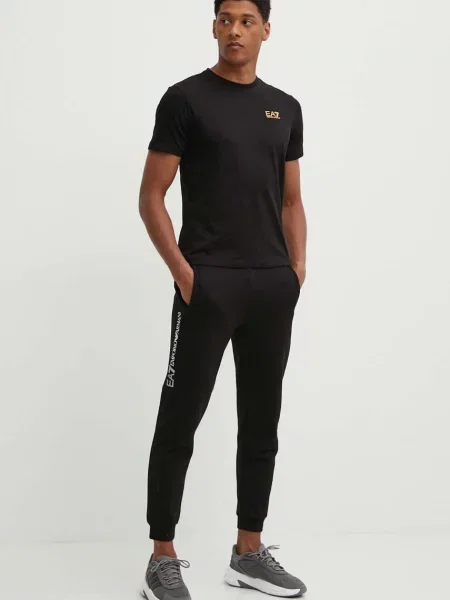 Emporio Armani t-shirt z nadrukiem czarny