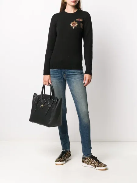Liesas skinny fit džinsai Ralph Lauren Rrl mėlyna