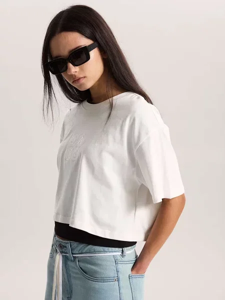 Футболка Vans ELLIPSE RELAX CROP SS бежевий