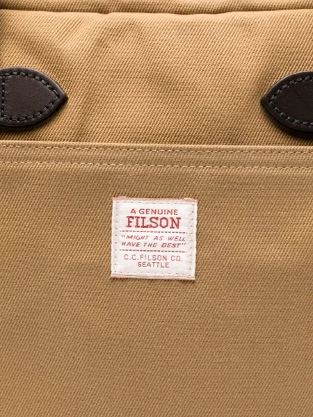 Geantă Filson din țesătură twill maro