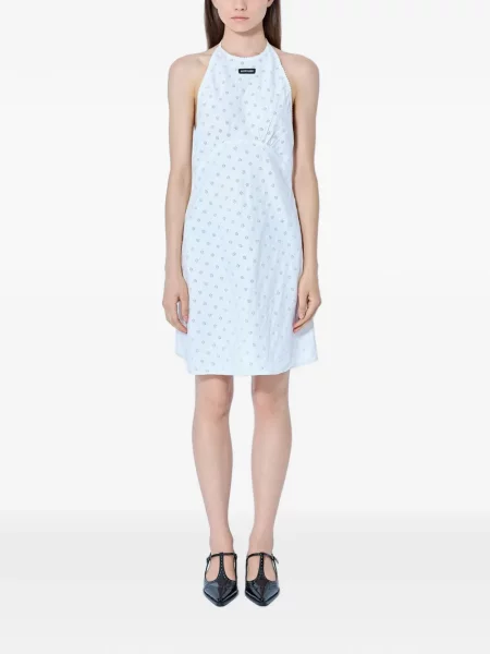 Rochie mini Miu Miu din dantelă alb