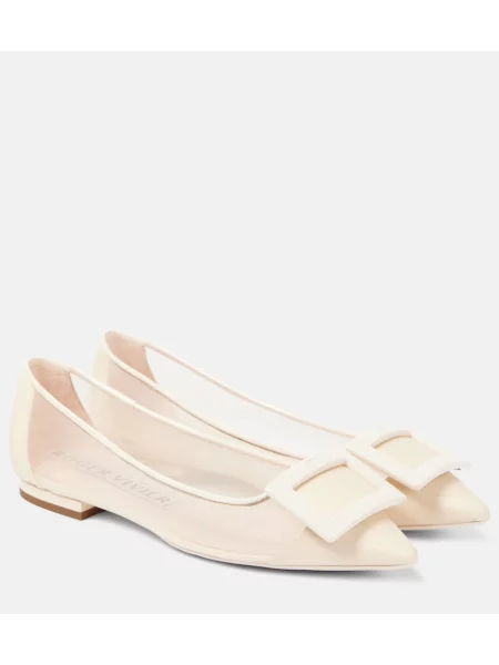 Balerinke Roger Vivier z mrežo bela